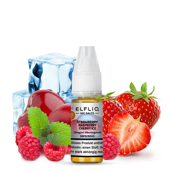 Elfbar ELFLIQ Liquid 10ml 10mg | Strawberry Raspberry Cherry Ice