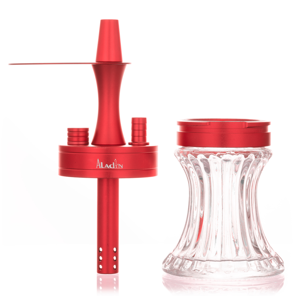 Aladin Shisha 2 Go Aluminium + Tasche - rot