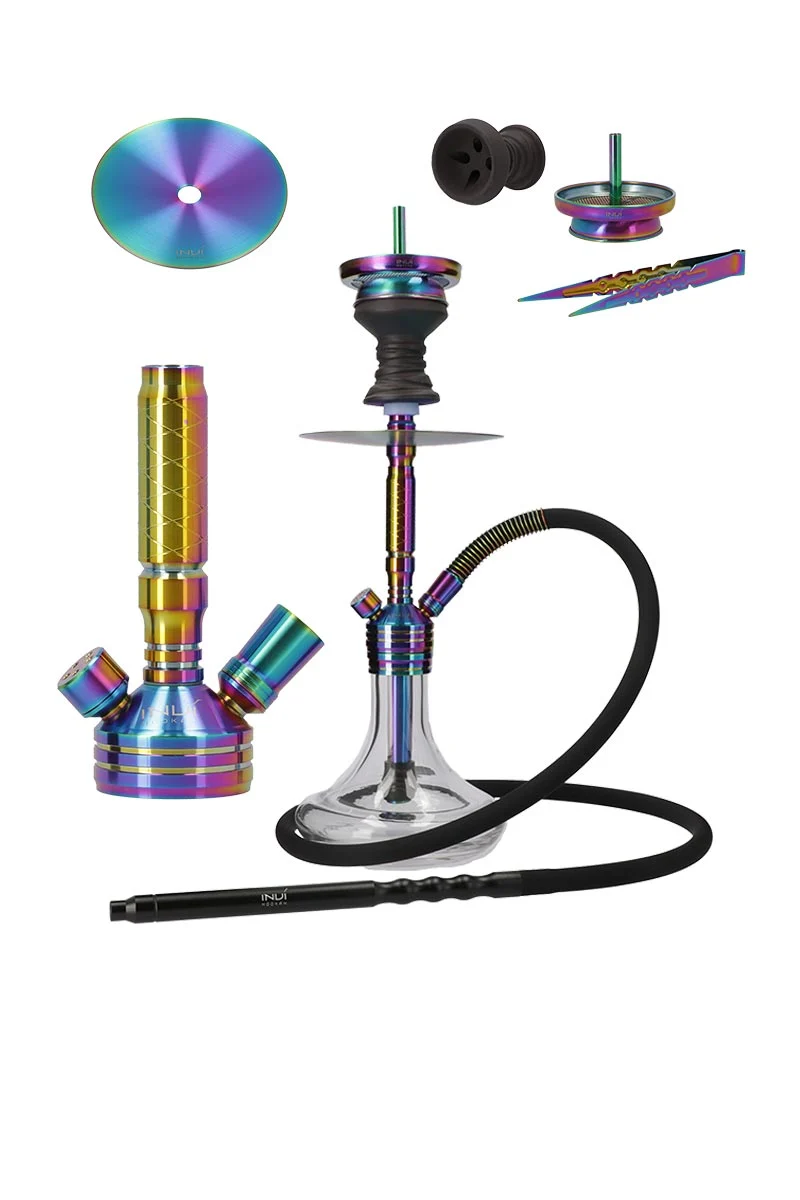 INVI Shisha Paradox V2 Edelstahl Rainbow - Blue Clear