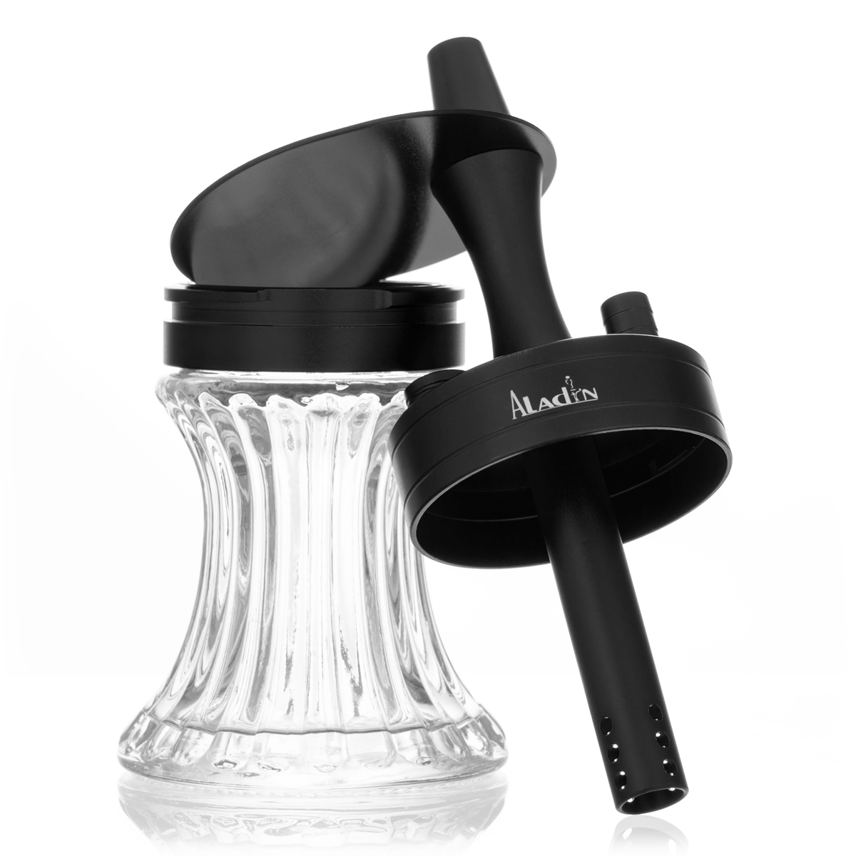 Aladin Shisha 2 Go Aluminium + Tasche - schwarz