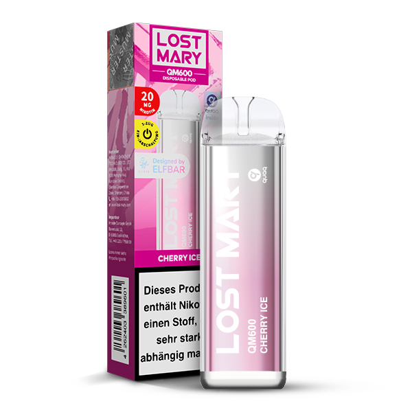 Lost Mary QM600 E-Shisha - Cherry Ice