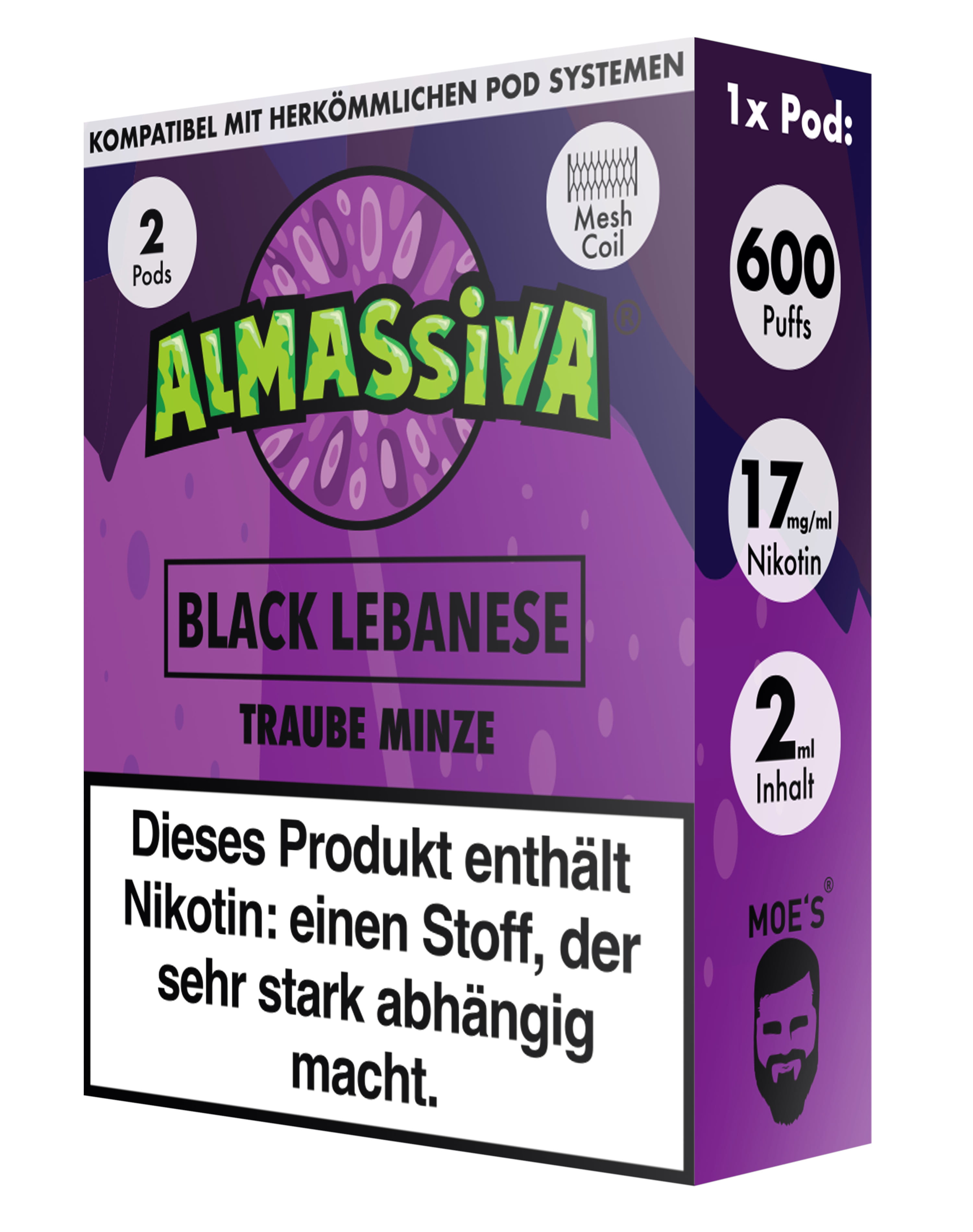 Al Massiva Vape POD (2 Stück) Black Lebanese