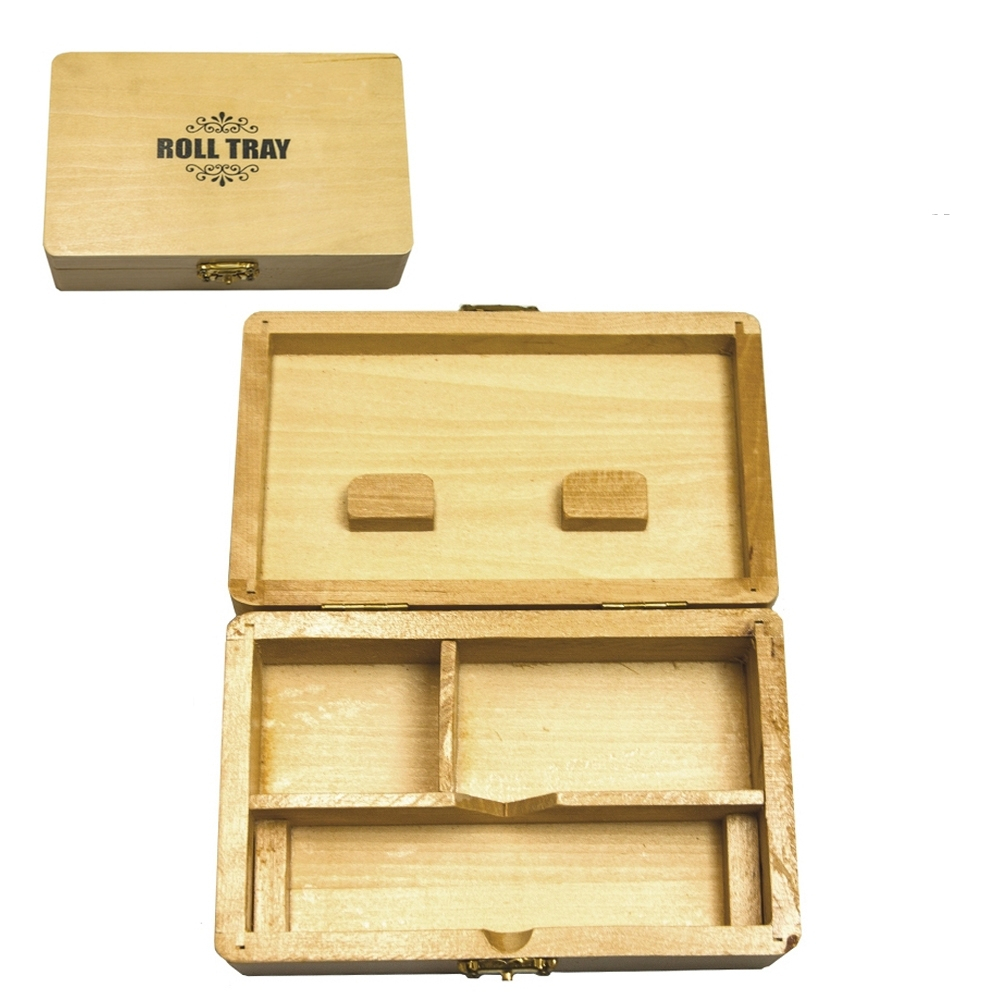 Holz Drehbox Rolltablett Roll Tray 15 x 10 cm (Medium)