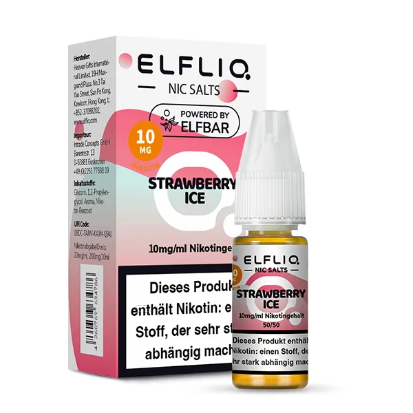 Elfbar ELFLIQ Liquid 10ml 10mg | Strawberry Ice