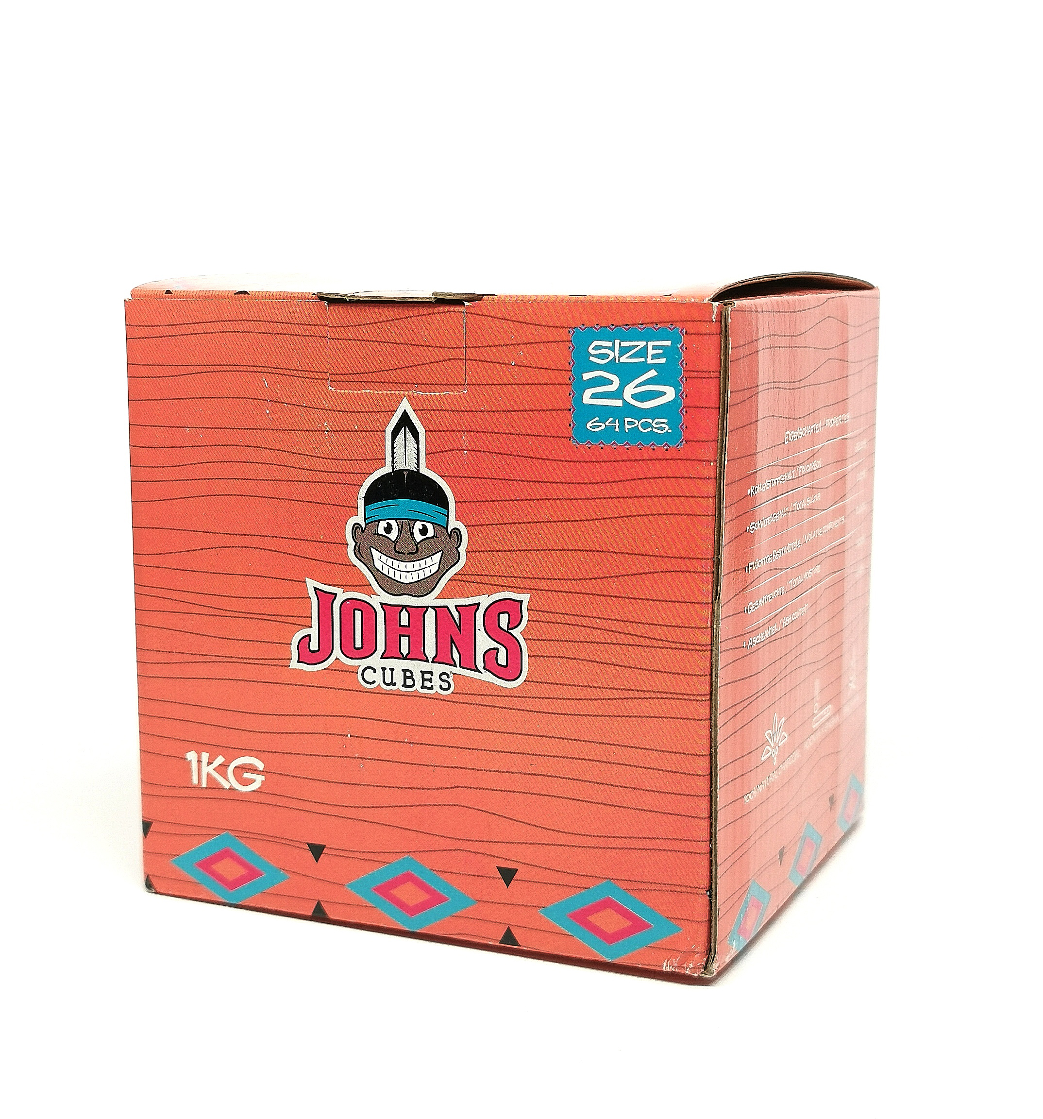 Johns Cubes 26er Shisha Kohle - 1 KG