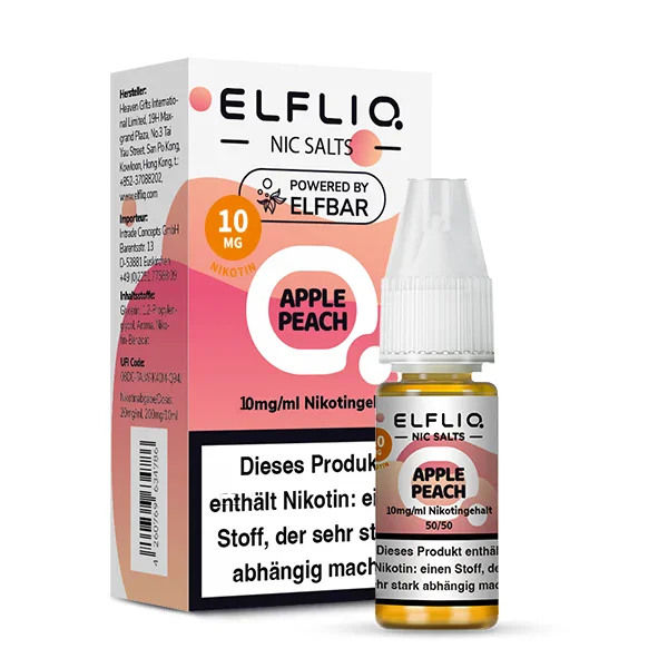 Elfbar ELFLIQ Liquid 10ml 10mg | Apple Peach