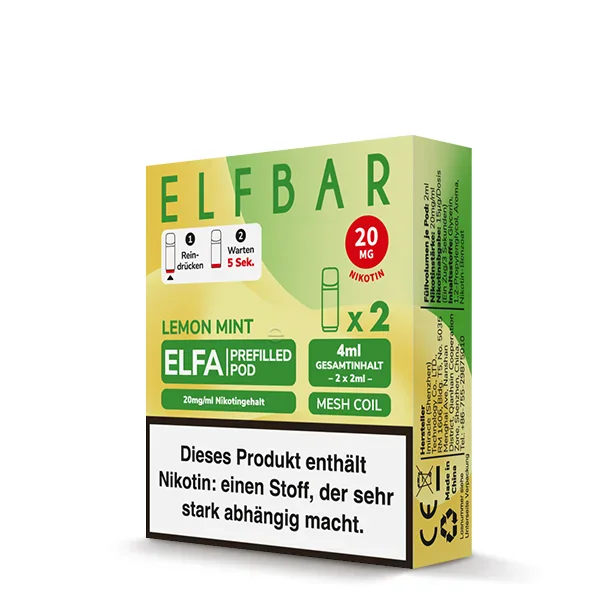 2x ELFA CP Prefilled Pod - Lemon Mint