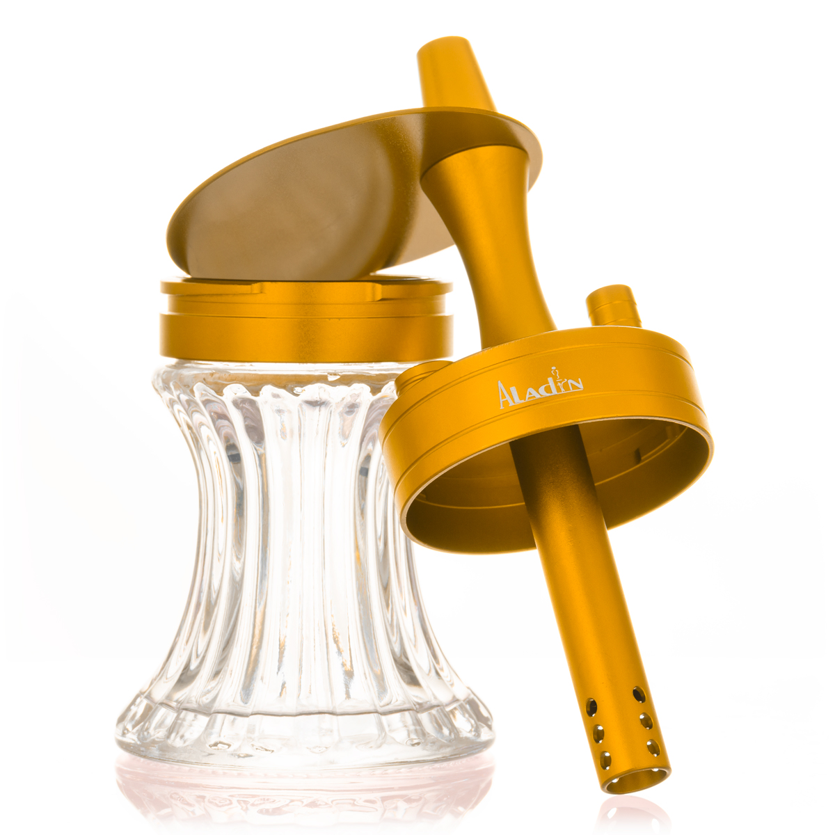 Aladin Shisha 2 Go Aluminium + Tasche - gold