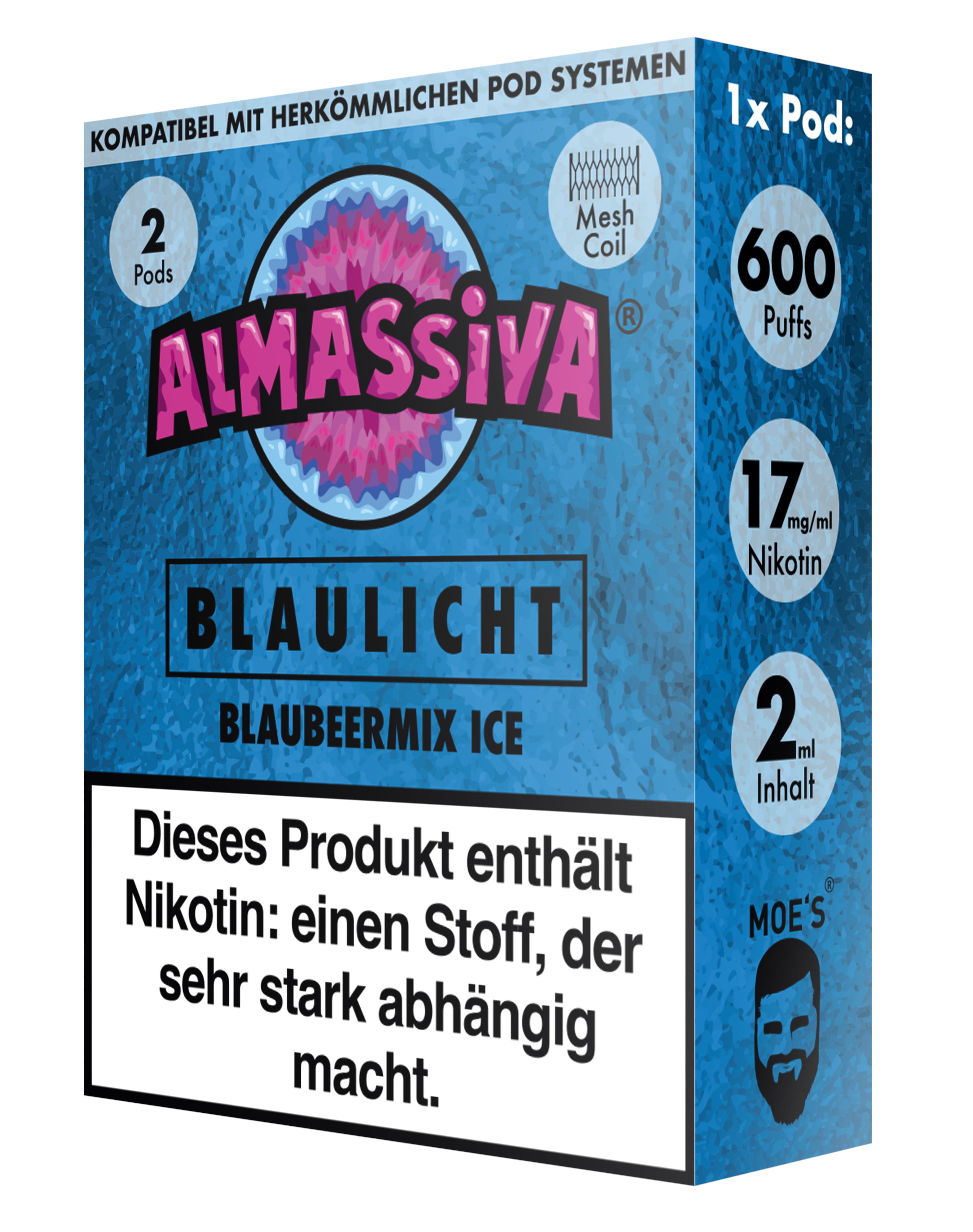 Al Massiva Vape POD (2 Stück) Blaulicht