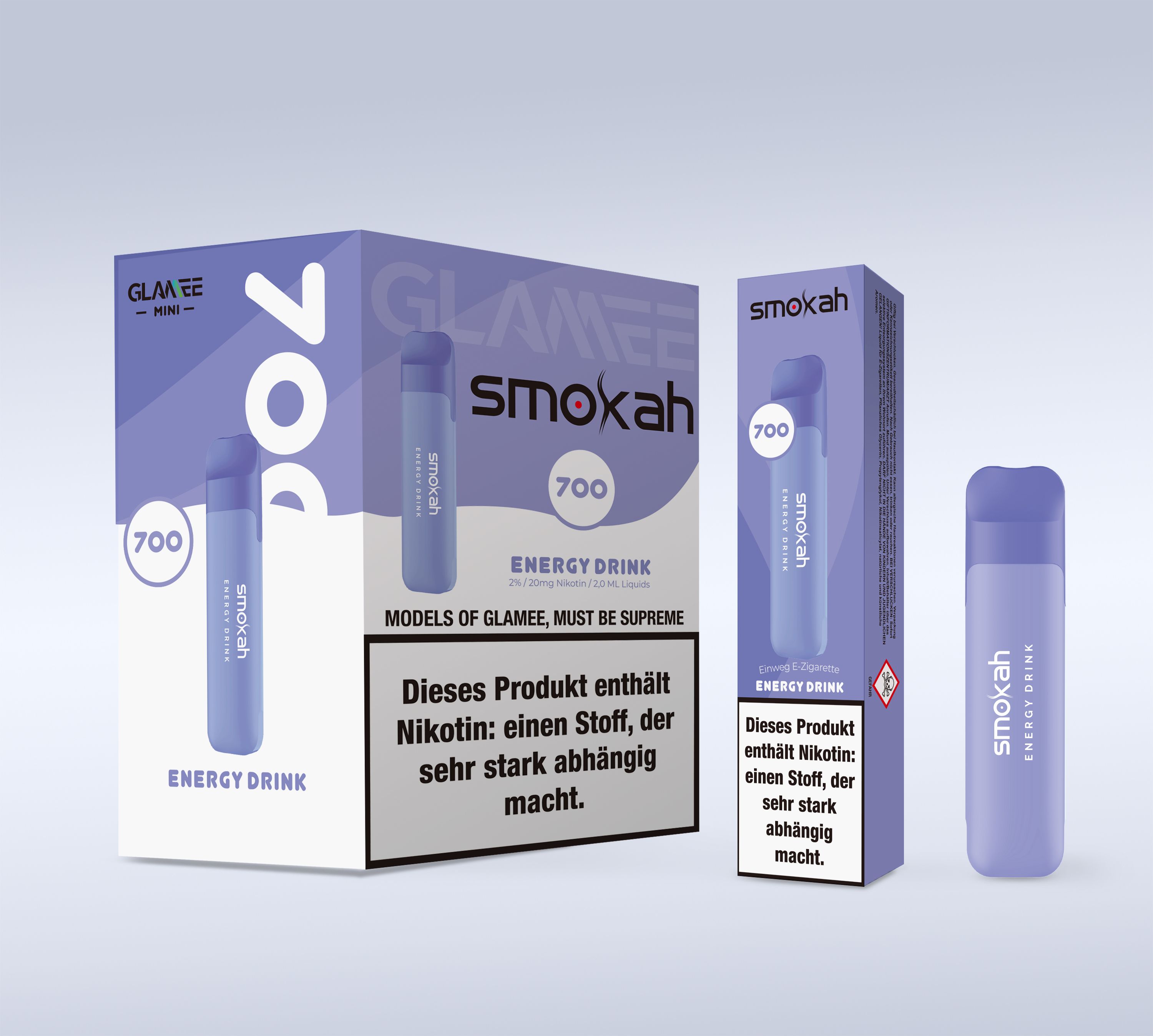 Smokah Glamee Mini 700 E-Shisha Energy Drink