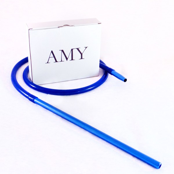 AMY Schlauchset mit Alu Mundstück - matt - blau