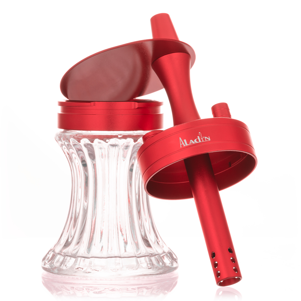 Aladin Shisha 2 Go Aluminium + Tasche - rot