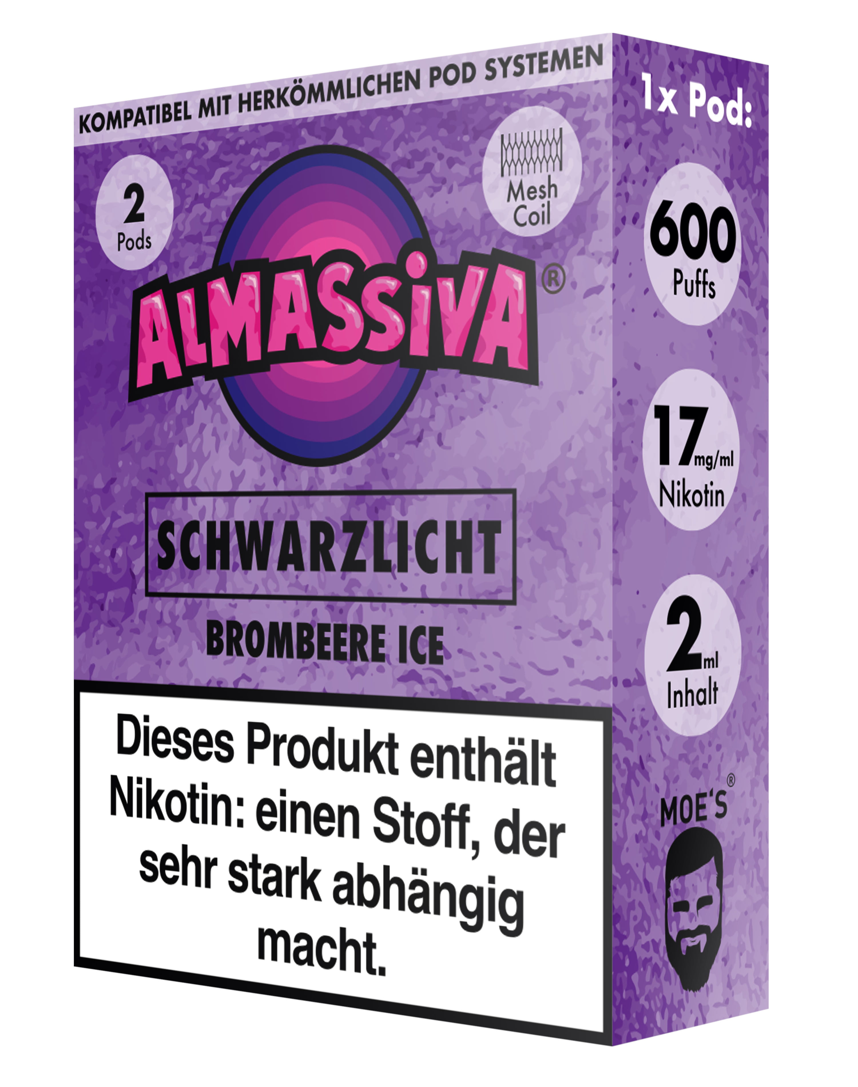 Al Massiva Vape POD (2 Stück) Schwarzlicht