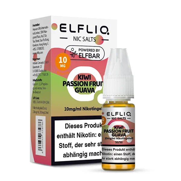 Elfbar ELFLIQ Liquid 10ml 10mg | Kiwi Passion Fruit Guava